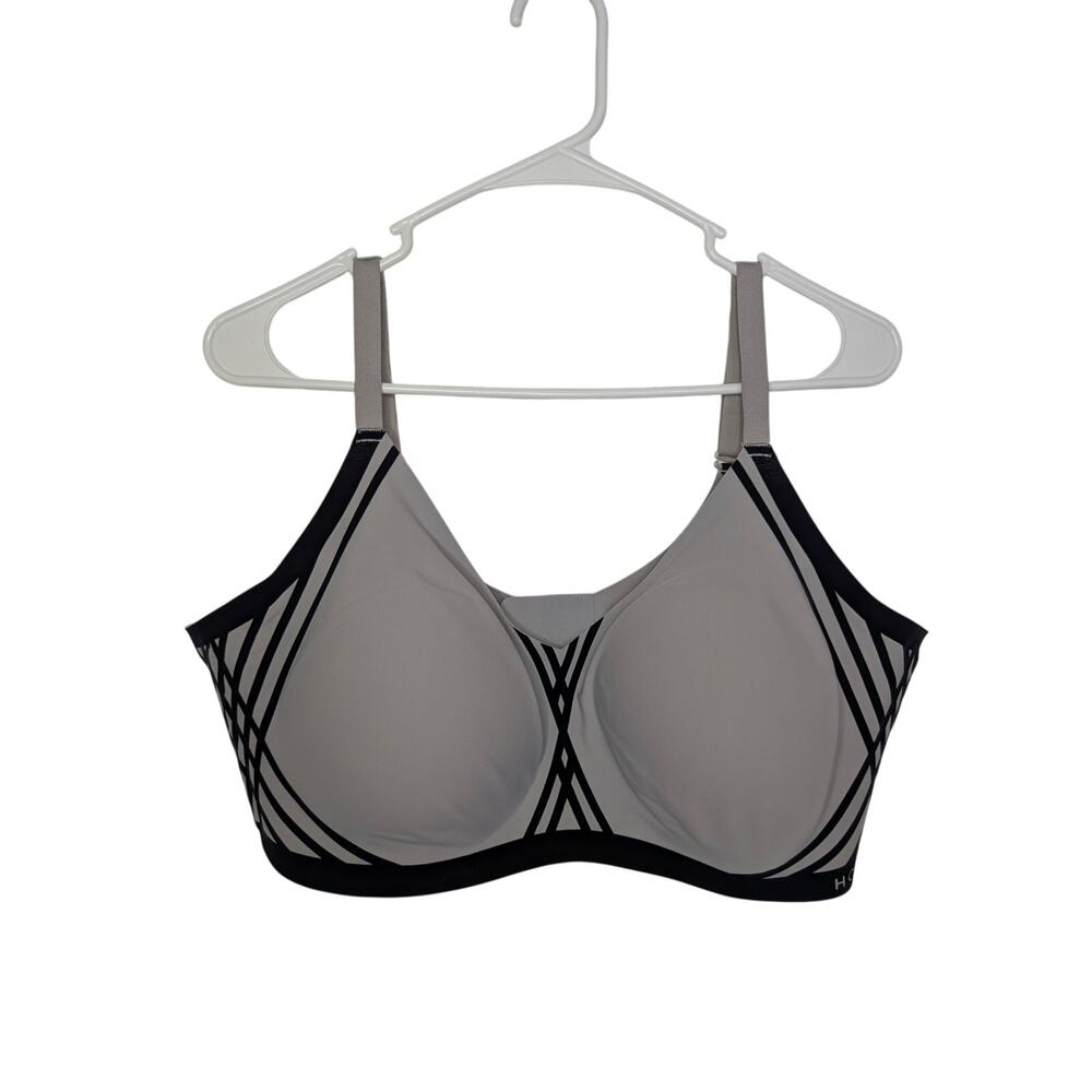 Honey Love Women Intimates, Grey and Velvet Black Silhouette Liftwear Bra Sz 3X